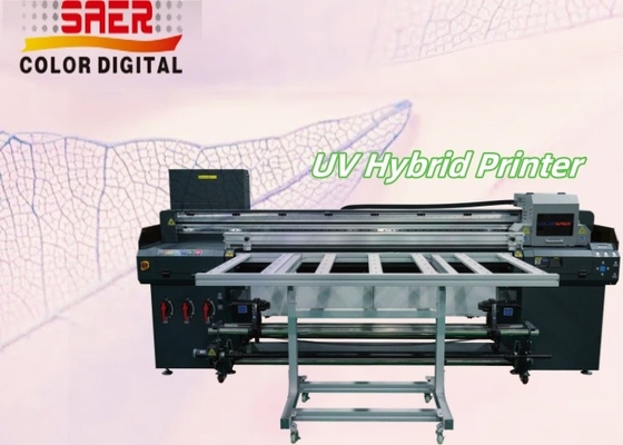 Printer Flatbed & Roll Ultraviolet Format Besar Printer Inkjet Multifungsi