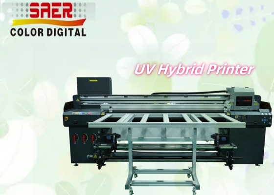 Pabrik Jual Roll-to-roll dan flatbed 2 in 1 UV Printer CMYKW Varnish