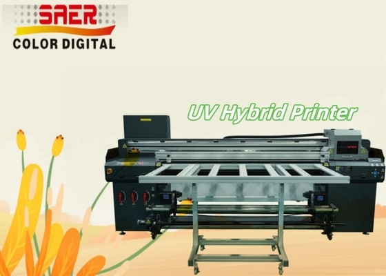 Harga pabrik digital printer hibrida UV flatbed & roll to roll printer UV