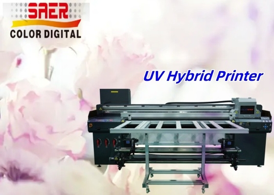 Harga pabrik digital printer hibrida UV flatbed & roll to roll printer UV