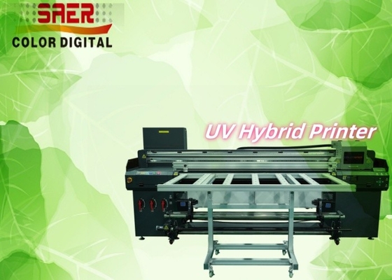 Flatbed and Roll to Roll UV Printer pada Wallpaper Kulit Canvas Film Borad dengan resolusi tinggi