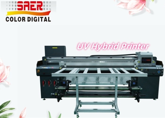 Flatbed and Roll to Roll UV Printer pada Wallpaper Kulit Canvas Film Borad dengan resolusi tinggi