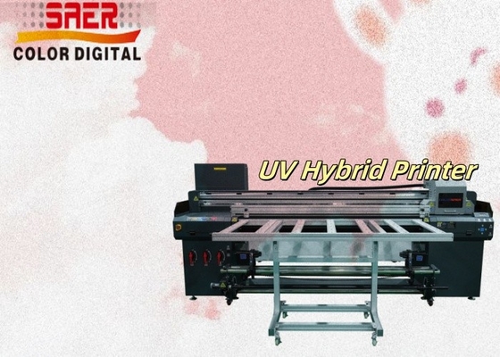 SAER Hot Sale UV Printing Machine Flatbed Hybrid UV Roll to Roll Dan Flatbed Printer