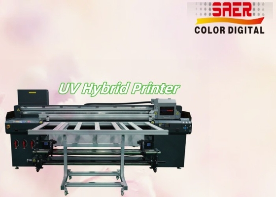Otomatis High Speed Flatbed dan Roll to Roll All-in-one Inkjet Printer Mesin Pencetakan UV Hybrid