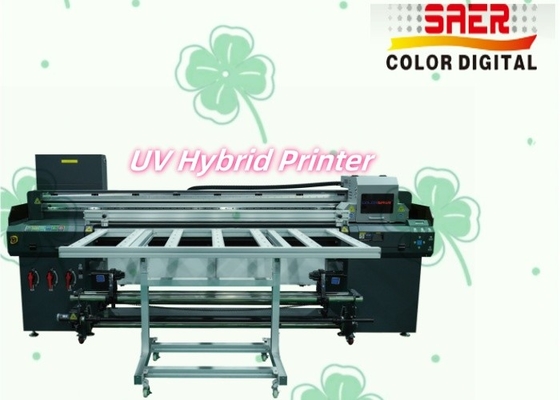 SAER UV Plotter High Resolution Printhead Wide Format Roll to Roll dan Flatbed UV Hybrid Printer