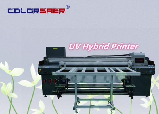 Digital Printing Plotter UV Hybrid PVC Banner Leather Wide Large Format Inkjet Printer Mesin UV Varnish