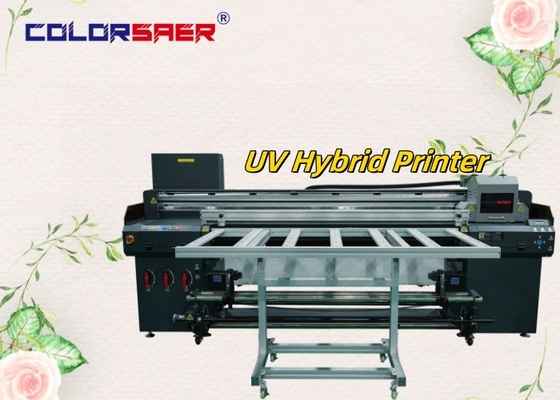Pabrik Shanghai SAER roll to roll dan flatbed UV Hybrid Printer untuk bahan yang berbeda