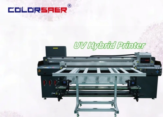 Pabrik Shanghai SAER roll to roll dan flatbed UV Hybrid Printer untuk bahan yang berbeda