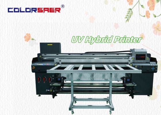 Shanghai Factory Direct Sale 2400 dpi UV Plotter Flatbed dan Roll untuk roll printer hibrida UV