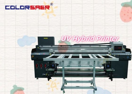 Harga pabrik 6FT UV Flatbed dan Roll to Roll Hybrid Printer dengan Conveyor Belt untuk Produksi Industri Berkelanjutan