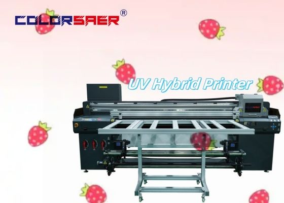 Harga pabrik 6FT UV Flatbed dan Roll to Roll Hybrid Printer dengan Conveyor Belt untuk Produksi Industri Berkelanjutan