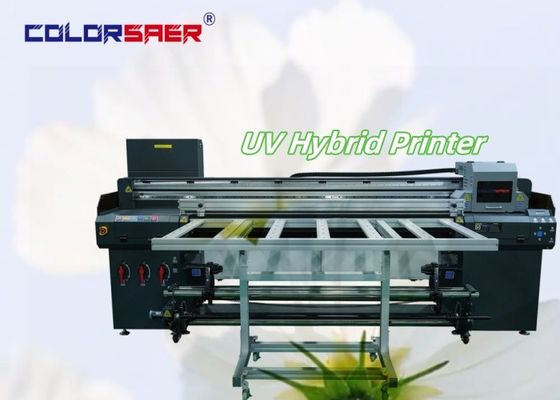 Color Digital High Speed UV Printer Flatbed & Roll To Roll UV Hybrid Printer Mesin