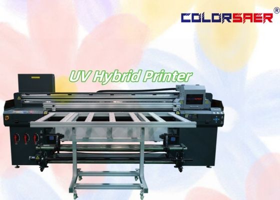 Printer Inkjet UV Bisnis Kecil Flatbed Dengan Roll To Roll Printer Hibrida UV Untuk Bahan yang Berbeda