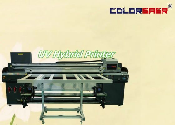 Roll to Roll dan Flatbed Self-Adhesive Sticker Printing Machine Transfer PET Film Hybrid UV Printer