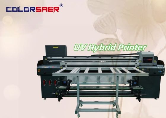 UV Hybrid Printer Color SAER Flatbed With Roll to Roll I3200 New UV Plotter untuk bahan yang berbeda