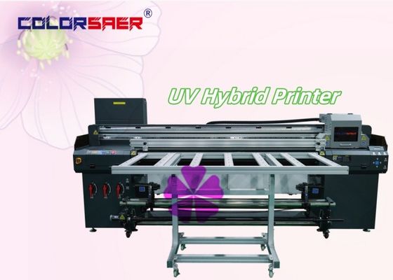 Digital UV Inkjet Hybrid Printer Print Size 1.8m Dengan Roll to Roll dan Irregular Shape Printing