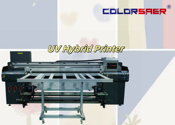 Printer Hibrida UV Flatbed Roll To Roll Untuk Poster Iklan Bahan Dekorasi Elektronik Kerajinan