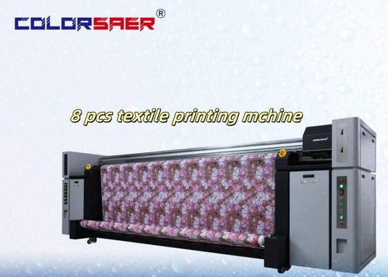 Mesin Bendera Digital Efisiensi Tinggi Format Besar 3,2m Inkjet Printer 8pcs I3200 Durable Sublimation Dye Ink Printer