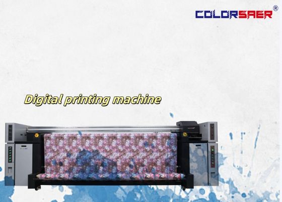Digital 8 pcs i3200 kepala cetak kecepatan tinggi semua dalam satu sistem percetakan tekstil printer kain