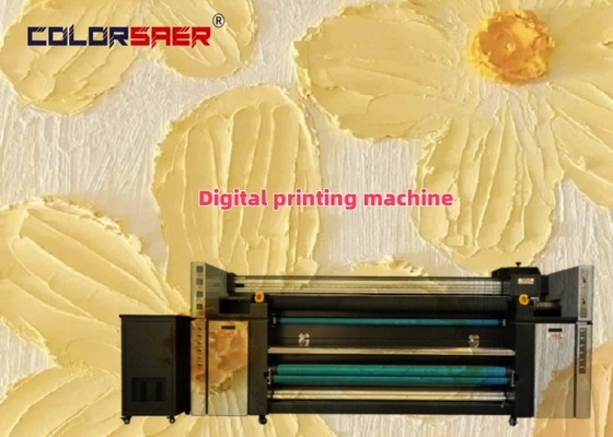 Stabil Operasi Pewarna Tekstil 2m Sublimasi Printer 4 Kepala Polyester dan Mesin Pencetakan Baja