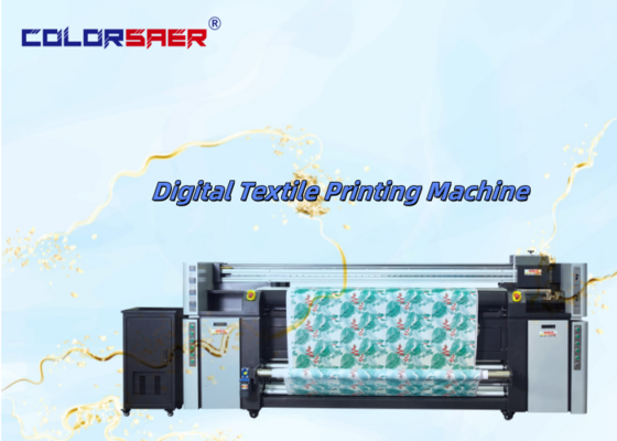 Stabil Operasi Pewarna Tekstil 2m Sublimasi Printer 4 Kepala Polyester dan Mesin Pencetakan Baja