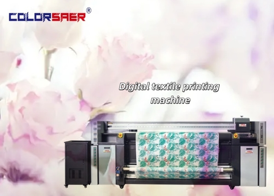 Peralatan pencetakan tekstil digital SAER plotter kain dengan pemanas dan printer filter all-in-one