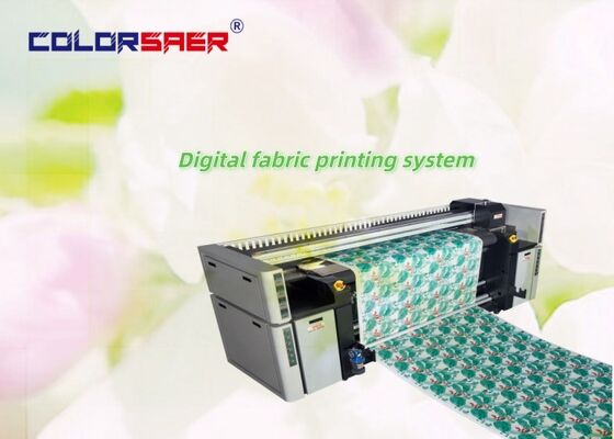 Plotter Tekstil Multifungsi Kualitas Tinggi SAER 4 warna atau 8 warna dengan sistem set lengkap pemanas dengan tinta pigmen atau tinta sublimasi