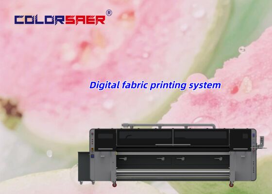 3.2m Ukuran Besar Plotter Kain dengan Kepala Cetak KJ4B-QL Industri Printer Tekstil Multi-warna untuk Poliester & Katun