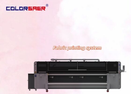 SAER COLOR Inkjet Printing System for Cotton and Polyester Fabric Roll to Roll Textile Printer dengan kepala cetak industri 4 pcs