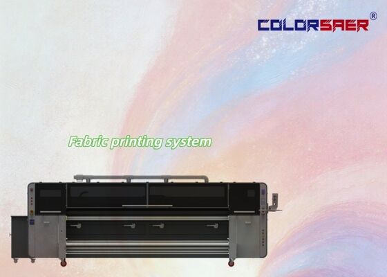 Mesin Cetak Digital Tekstil Otomatis SAER Digital 4 Warna Roll to Roll untuk Bahan Katun & Poliester