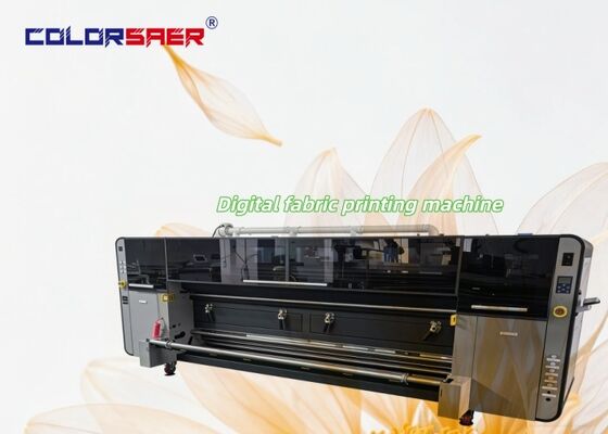 CYMK/4 warna yang dapat diandalkan Sistem pencetakan kain poliester digital CMYKGRBK/8 warna Plotter tekstil