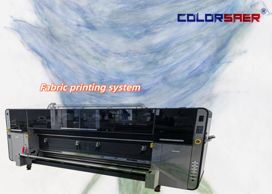 CYMK/4 warna yang dapat diandalkan Sistem pencetakan kain poliester digital CMYKGRBK/8 warna Plotter tekstil