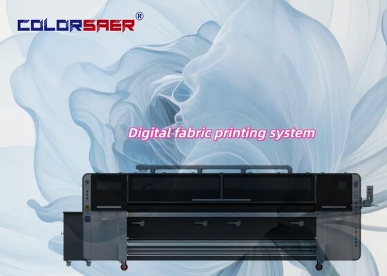 SAER Otomatis Efisiensi Tinggi Inkjet Tekstil Printing System Digital Fabric Plotter dengan Jaminan 12 Bulan