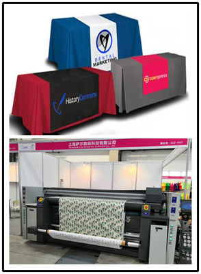 Taplak meja Mesin Digital Printing Fabric Dengan Tiga Print Head Epson 4720