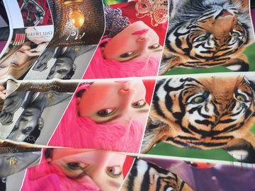 100% Polyester Digital Printing Fabric Gaya Polos 75D * 75D Benang Count Untuk Tirai