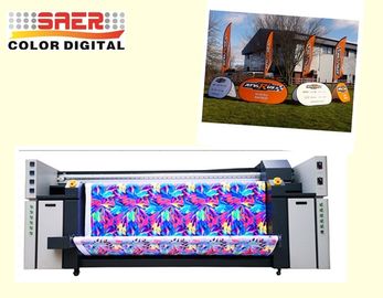 5.5KW Gross Power Format Besar Printer Tekstil Roll To Roll Dual CMYK Warna