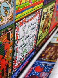 Plotter Fabric Warna Dual CMYK Pasokan Tinta Berkelanjutan 45 Sqm / Jam Kecepatan Cetak