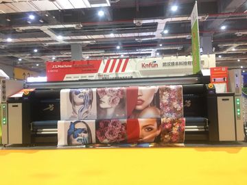 Cmyk Digital Large Format Printer Tekstil 6kw Heater Power Roll Untuk Menggulung Jenis Plat