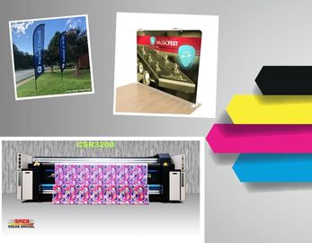 Cmyk Digital Large Format Printer Tekstil 6kw Heater Power Roll Untuk Menggulung Jenis Plat