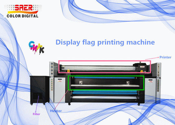 CMYK Menampilkan Mesin Cetak Tekstil Inkjet Bendera 1440dpi