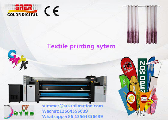 4 kepala Sublimasi Fabric Plotter 3.5kw Mesin Cetak Tekstil Digital