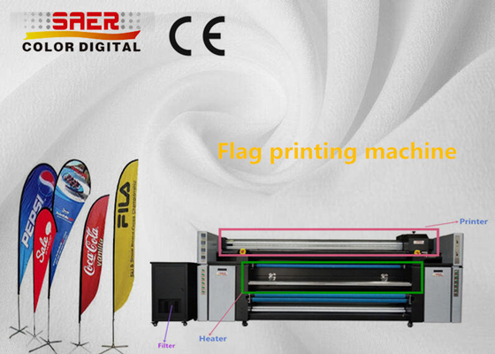 Plotter Kain Pencetakan Tekstil CMYK Ganda 3.5KW Pasokan Tinta Berkelanjutan