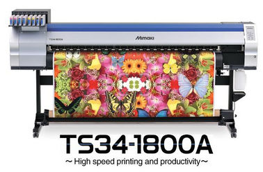 1800mm Sublimasi Bendera Printer Tekstil Mimaki dengan Mesin Pemanas Dual warna CMYK