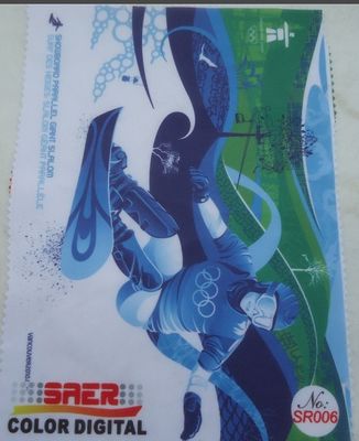 100% Polyester Digital Printing Fabric Untuk Membuat Bendera Bulu Langsung