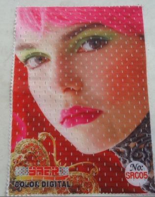 Sublimasi Coated Rajutan Mesh Digital Printing Fabric 130 g / sqm