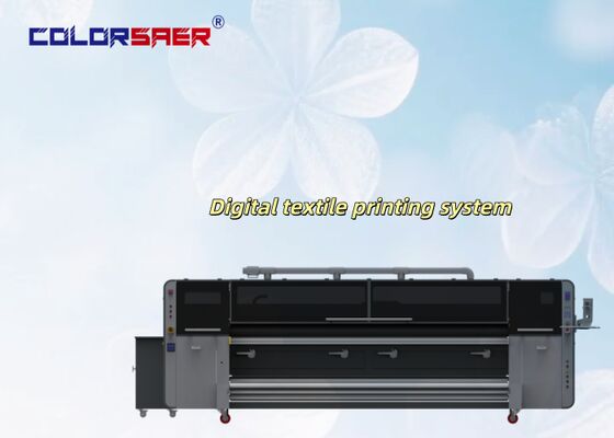 Printer Kain High DPI untuk Kain Rajut dan Tenun Plotter Roll-to-Roll dengan Tinta Sublimasi & Pigmen