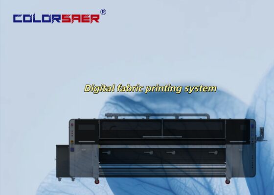 SAER COLOR High-End Format Besar 3200mm Sistem Pencetakan Tekstil Digital Dengan Pigmen & Sublimasi Tinta