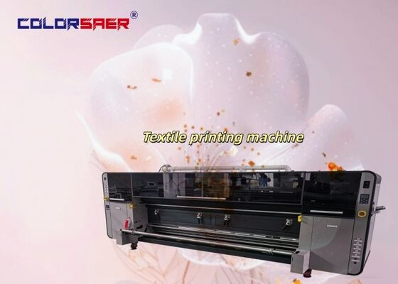 3200mm Printer Kain Ukuran Besar dengan Mesin Inline Pemanas untuk Bahan Katun & Poliester Sistem Pencetakan Tekstil