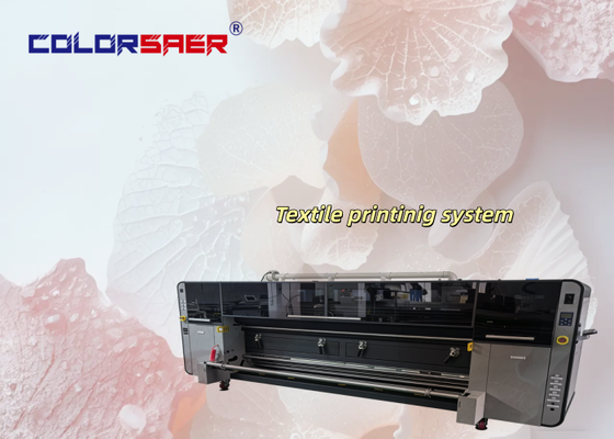 Printer Kain Inkjet Digital Otomatis 4pcs KJ4B-QL Print Heads Ink berbasis air Sistem Pencetakan Tekstil Roll-to-Roll 1 Tahun Garansi