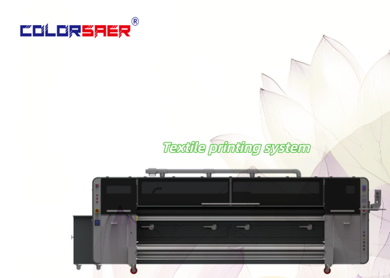 Sistem Pencetakan Kain Digital Berkecepatan Tinggi CMYK Printer Tekstil Dengan Unit Pemanas Fiksasi Mesin All-in-one